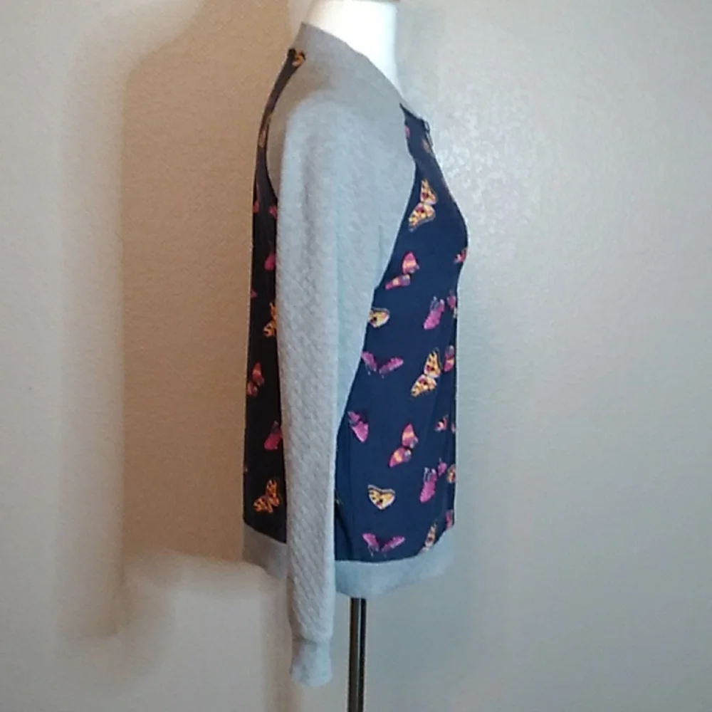 Wonder Nation Girls XL Butterfly Zipper Sweater - Picture 2 of 13